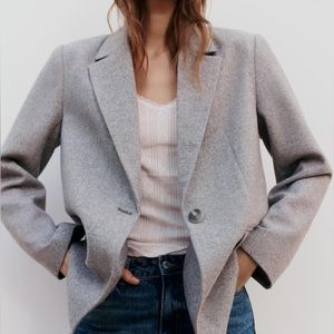 Zara single button blazer